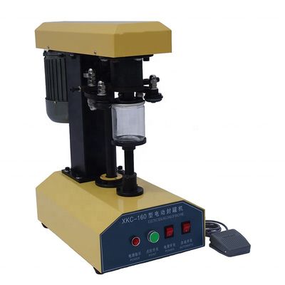 Metal/Aluminum/PET/Paper Screw Round Cap Cans Semi-Auto Seamer DUOQI DQ-160 25 Cans/Min