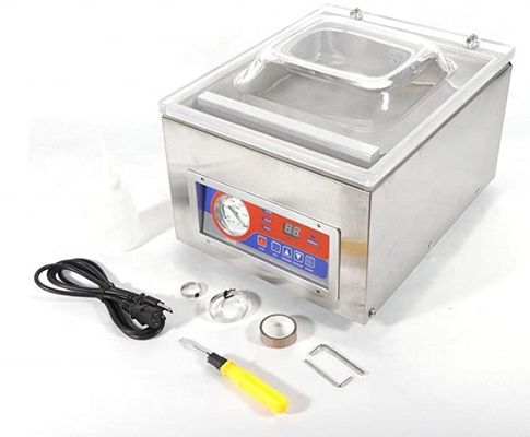 Single Chamber Desk Type Industrial Pump Vacuum Sealer for Food Shop DUOQI DZ-260C Bag